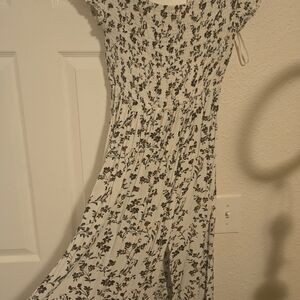 Floral Print Smocked Dress